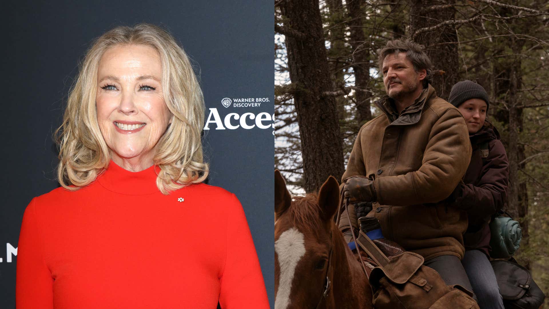 Catherine O'Hara;  Pedro Pascal und Bella Ramsay in The Last Of Us